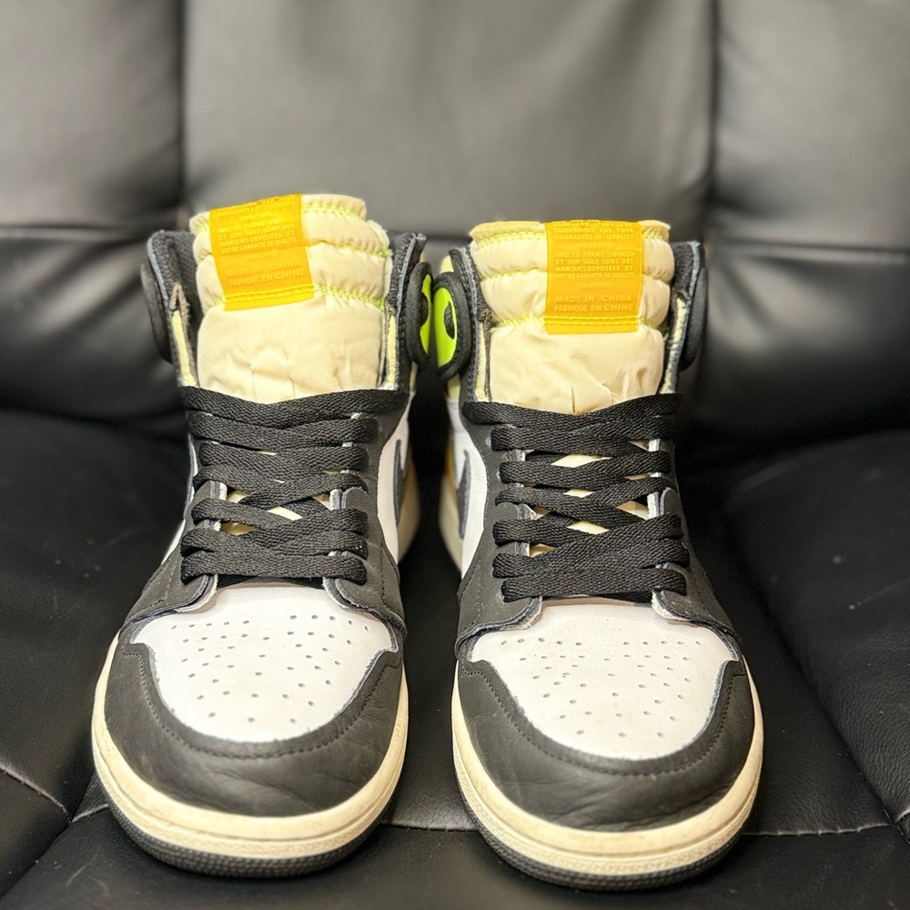 Jordan Black and White Sneakers with Yellow Accents